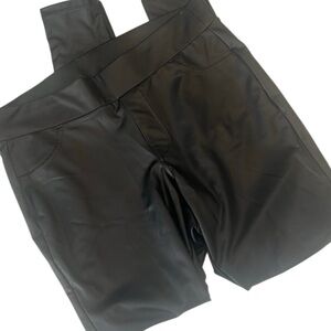 Torrid Black Faux Leather Pull On Stretch High Waist Leggings Size Large